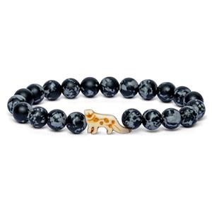Image of ASCENT SNOW LEOPARD BRACELET - papillaestone (SKU: 168865375000120) Image of ASCENT SNOW LEOPARD BRACELET - papillaestone